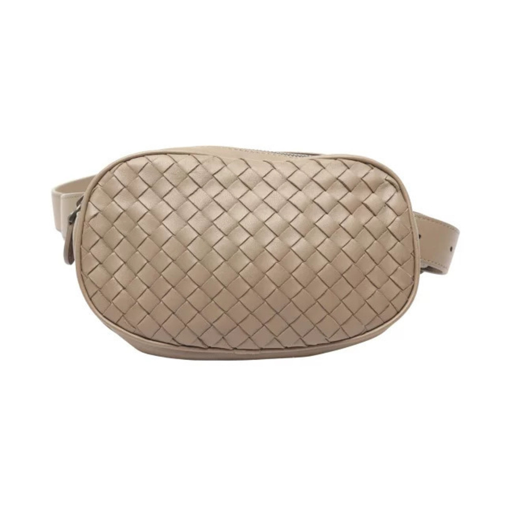 Bottega Veneta Intrecciato Waist Bag Leather Beige Cream
